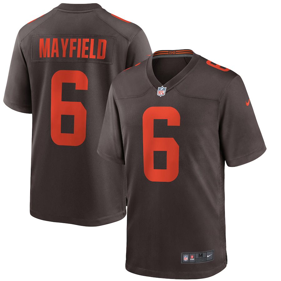 Men Cleveland Browns #6 Baker Mayfield Nike Brown Alternate Game NFL Jersey->cleveland browns->NFL Jersey